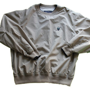 Vintage Nautica Golf Pull Over Wind Breaker Beige